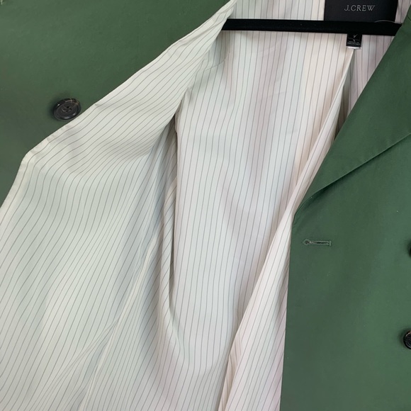 J Crew NEW olive green swing poplin trench coat 6 - Picture 7 of 8